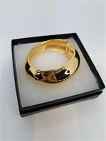 Designer Heavy Gold Tone Cuff Bracelet