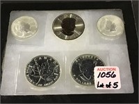 Lot of 5-.999 Fine Silver Canada Queen Elizabeth