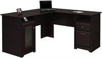 Bush Furniture L Shaped Computer Desk Espresso Oak