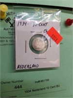 1934 Nederland 10 Cent BU