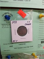 1933 Canada 5 Cent High Grade