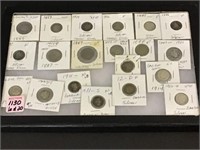 Collection of 20 Old Dimes Including