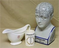 Phrenology and Medical Motif Decor.