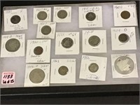 Lot of 15 Various Old Coins Including