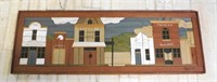 Wooden Old West Motif Artwork, Signed.