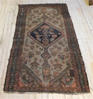 Antique Persian Malayer Hand Knotted Rug.