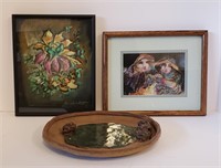 Sharon Merschat Paintings & 10" Frog Plate