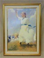 "The Hilltop" by Frank W. Benson Canvas Print.