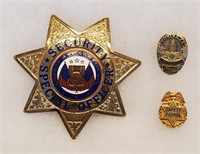 3 Badges Security Officer LA Police Safety Patrol
