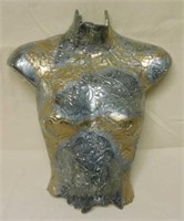 Artist Signed Hand Sculpted Ceramic Female Torso.