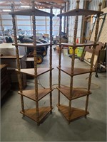 2 Corner Tower Shelves