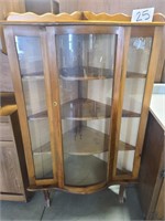 Glass front corner hutch