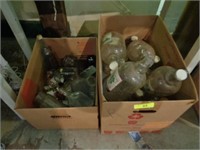 2 boxes w/12 half gal jars, other box of old jars