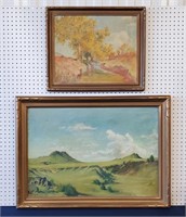 Two 1934 Landscape Oil Paintings Signed H Morledge