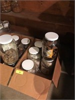 2 boxes w/12 gal jars w/herbs