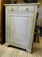 French Painted Fir Wood Peg Constructed Cabinet.