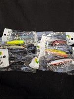 8 HengJia fishing lures, new in packages.