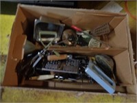 Box of old kitchen utensils