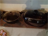 3 vision, anchor, casserole dishes w/lids