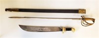 23" Corneta German Machete & Dec Indian Sword