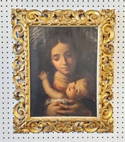 1800s Italian Oil Painting Madonna & Child History
