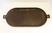 19th C Cast Iron 23"x10" Griddle With 2 Gatemarks