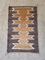 Antique Navajo Rug Geometric Sawtooth Pattern