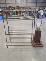 Wire Rack and Lamp