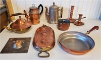 Vintage Copper Tea & Coffeepots & Other Pieces