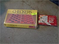 Checker set and domino set