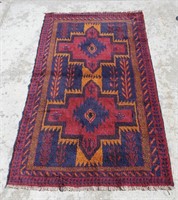 Hand Knotted  Kazak Tribal Rug From Afghanistan