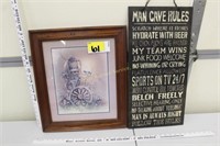 Man Cave Sign & Picture