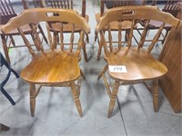 Wooden Dining Room Chairs (2)
