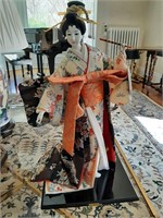 23" PORCELIAN ASAIN DOLL WITH STAND