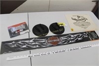 Harley Sticker, Kick Stand Pads, chrome parts &