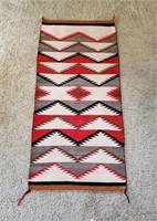Antique Navajo Saddle Blanket Mountain Pattern