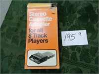 Stereo Cassette Adapter for 8 Track Players