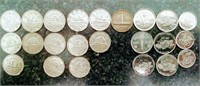 Canada:
 20 Pièces de 5 cents, 3 pièces 10 cents