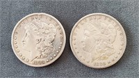 1880-S & 1883-S US Morgan Silver Dollar Coins
