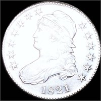 1821 Capped Bust Half Dollar NEARLY UNCIRCULATED