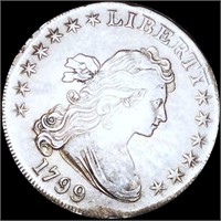 1799 Draped Bust Dollar NEARLY UNCIRCULATED