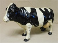 Large Painted Cast Iron Cow Figure.
