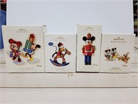 4 Hallmark Keepsake Mickey Mouse Ornaments NIB