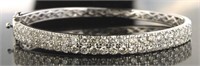14kt Gold Brilliant 5.04 ct Diamond Cuff Bracelet