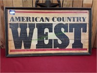 30" x 16.5" American County West Plaque