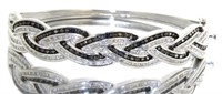 2.00 ct Black & White Diamond Cuff Bracelet