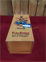 Wooden Brandy Box w/ Playing Cards & More