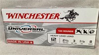 (100) Winchester Game &Target Universal 12GA ammo