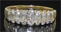 18k Gold 1.50 ct Baguette Diamond Anniversary Ring