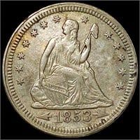 1853 Seated Liberty Quarter CLOSELY UNCIRCULATED